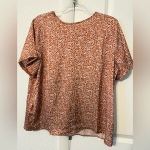 Women's Brown Patterned Top
